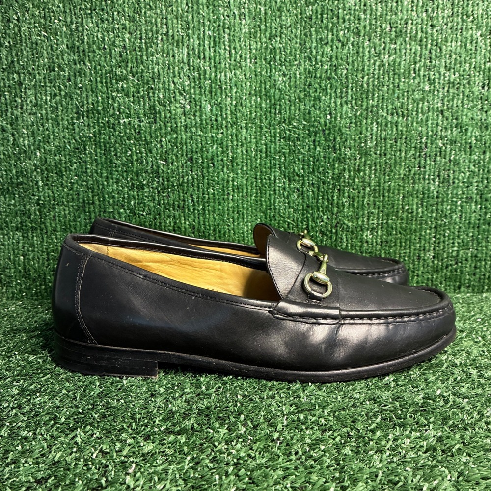 Cole Haan Ascot Bit Leather Loafers Dress Classic Slip On Shoes Black Mens 9.5 M